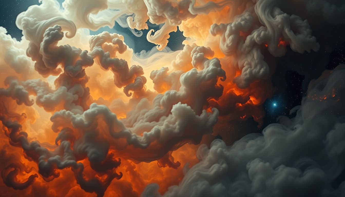 Un incendie fumant symbolise souvent la confusion intérieure intense.