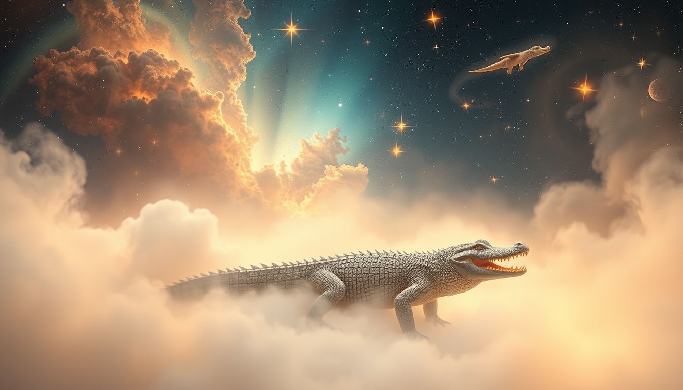 Rêver d’alligator symbolise souvent des émotions cachées ou menaces.