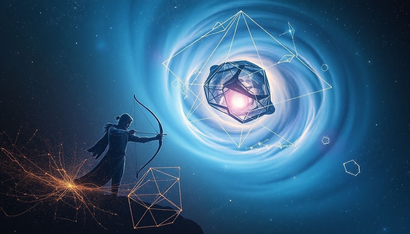 Le Sagittaire triste symbolise souvent une crise de confiance intérieure.