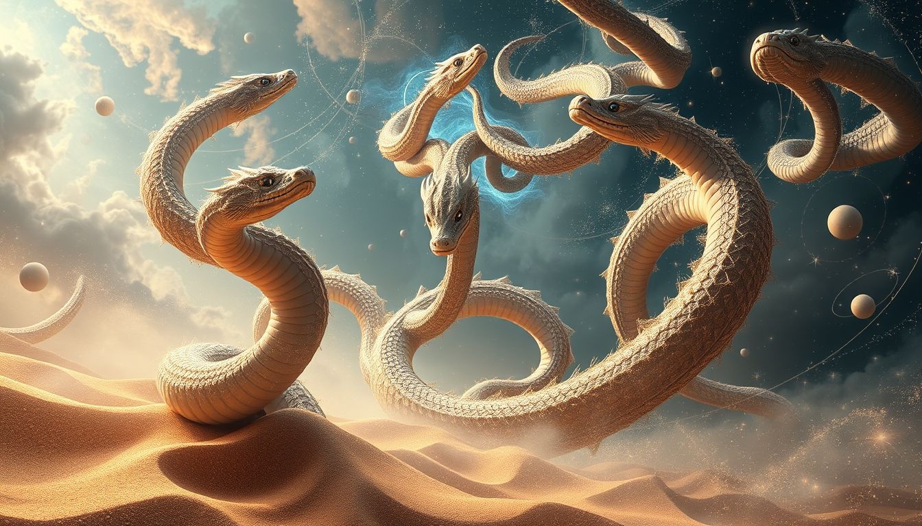 Voir plusieurs serpents du désert révèle des conflits intérieurs multiples.