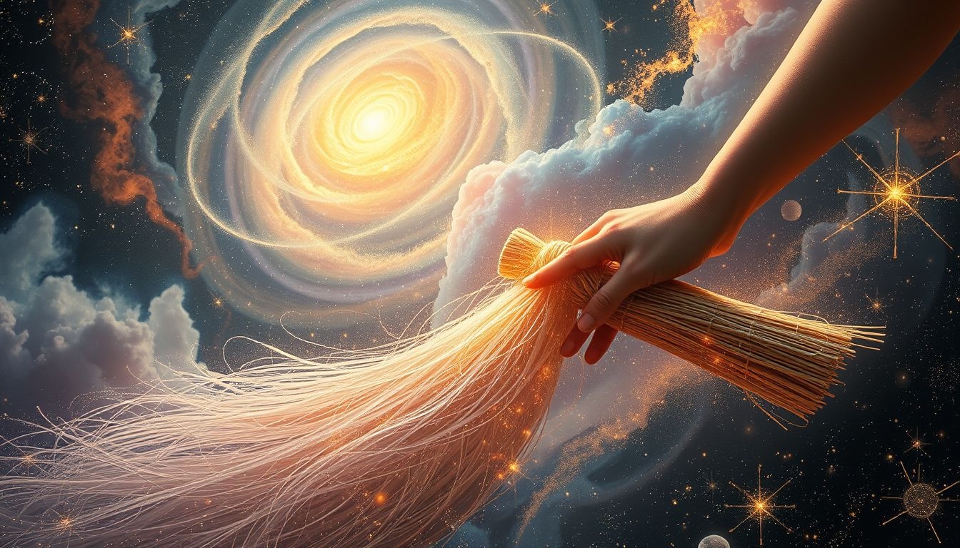 Balayer symbolise l'effort pour purifier l'esprit et l'âme.