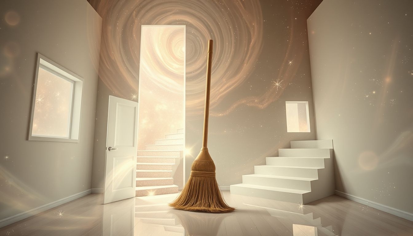 Balayer symbolise souvent le désir de purification et de renouveau intérieur.