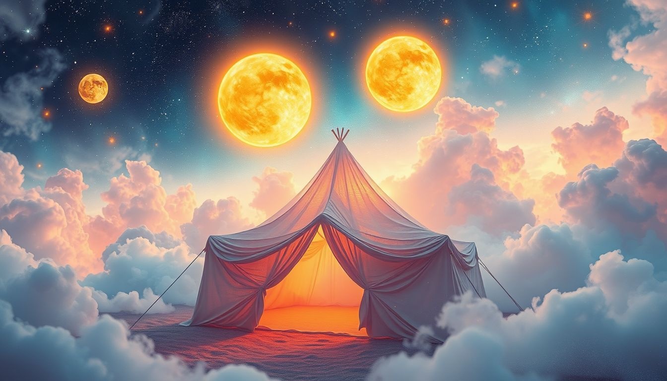 Le bivouac sous le soleil symbolise énergie positive et renouveau vital.