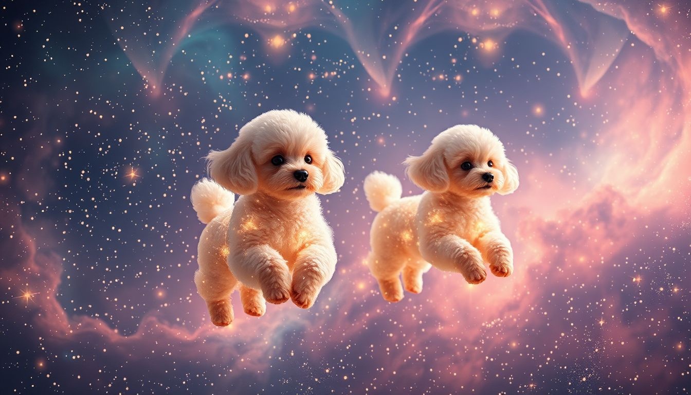 Le caniche miniature Snoopy symbolise souvent la joie et la loyauté.