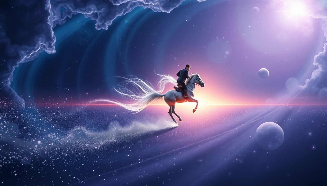 Le cavalier solitaire symbolise souvent la quête de liberté intérieure.