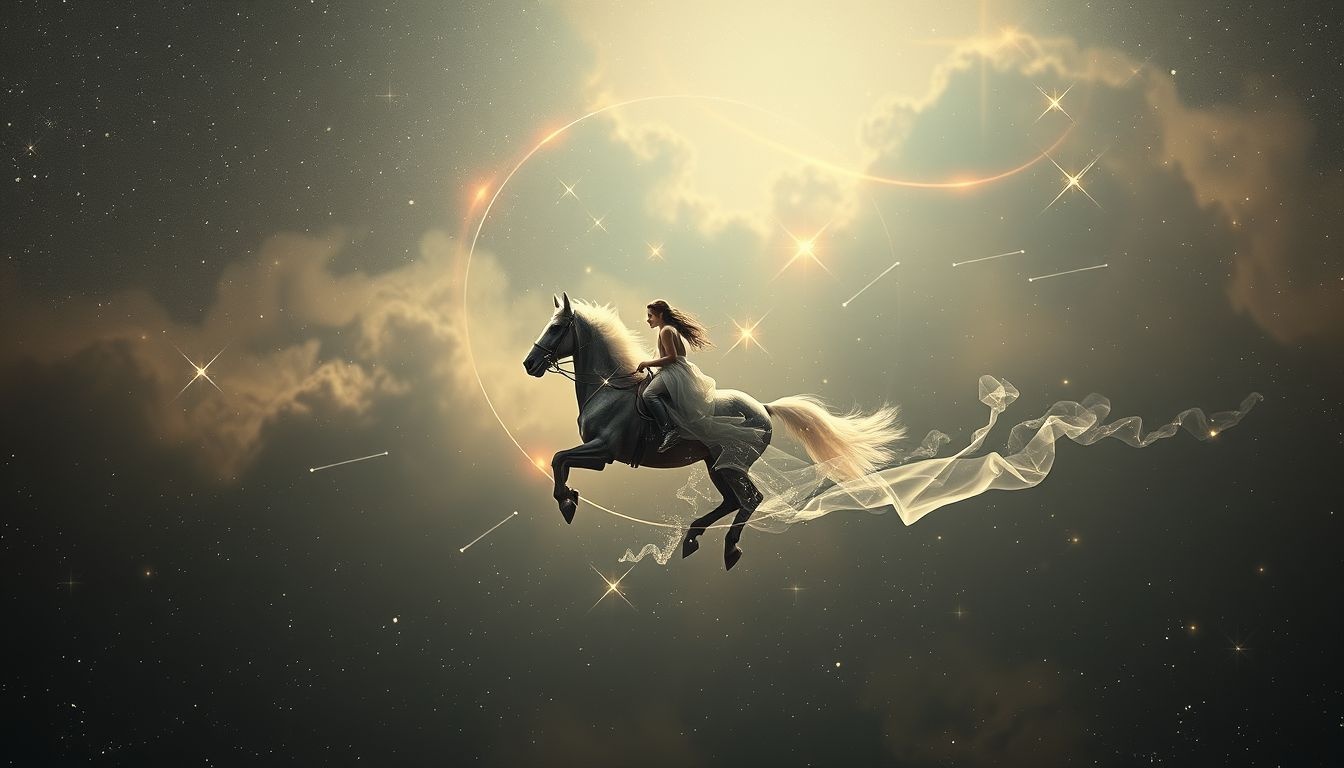 Le cavalier solitaire peut symboliser une transformation intérieure profonde.