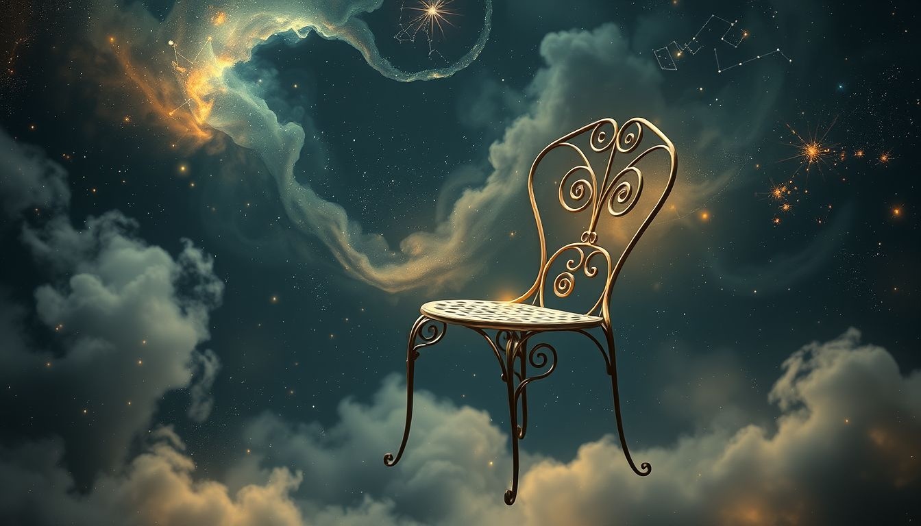 La chaise en fer forgé symbolise force et endurance face aux défis.