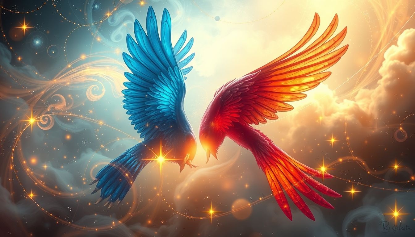 Les pattes rouges symbolisent souvent la passion et l'énergie vitale.