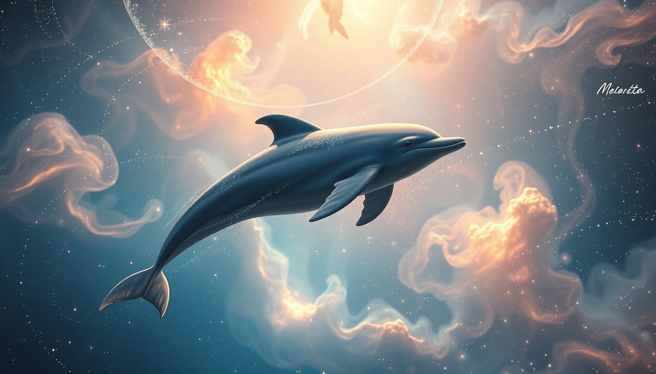 Le dauphin symbolise l'équilibre entre émotions et sérénité intérieure.
