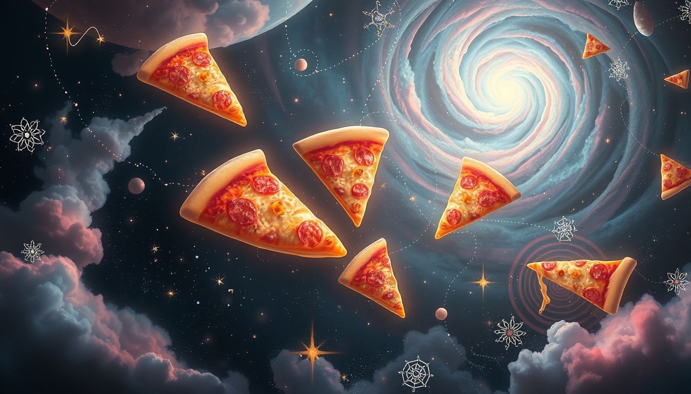 La couleur et la garniture modifient l'interprétation du rêve pizza.