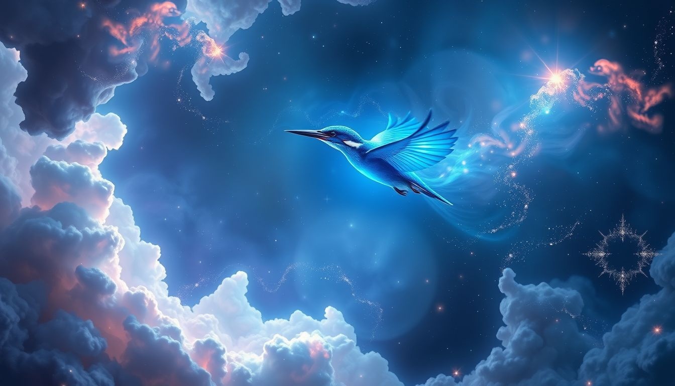 Rêver d’un martin-pêcheur bleu symbolise la clarté émotionnelle profonde.