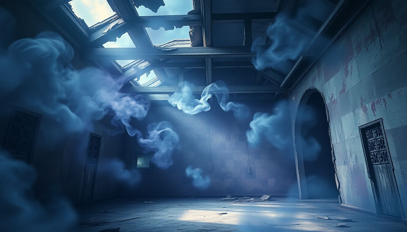 Rêver d'une chambre de fumage délabrée symbolise des souvenirs oubliés.