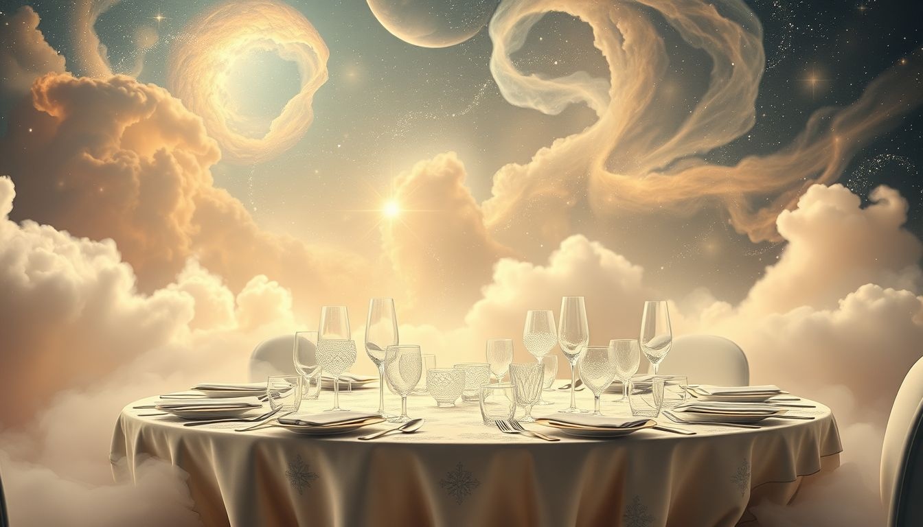 Rêver d’un dîner chic symbolise l’ambition et le succès social.