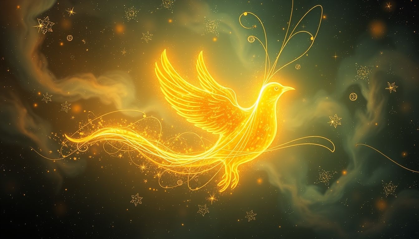 Rêver d’un oiseau jaune symbolise souvent la joie et l’espoir.