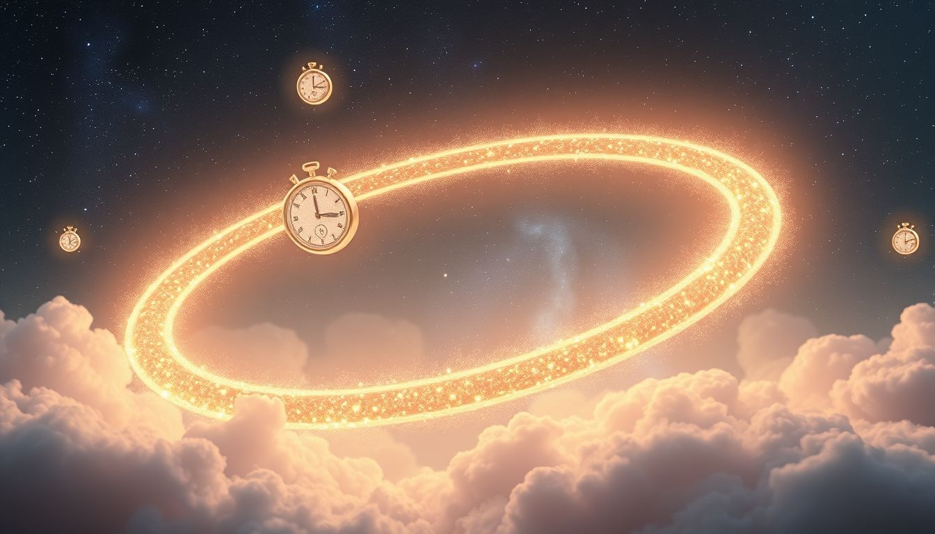 La corde à sauter symbolise le temps qui s'écoule en cycles.