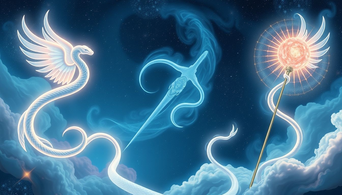 Le caducée symbolise le commerce, l’Asclépios la médecine.