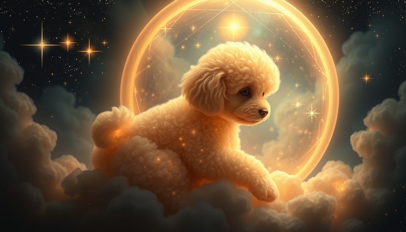 Le caniche miniature symbolise souvent vigilance et protection dans les rêves.