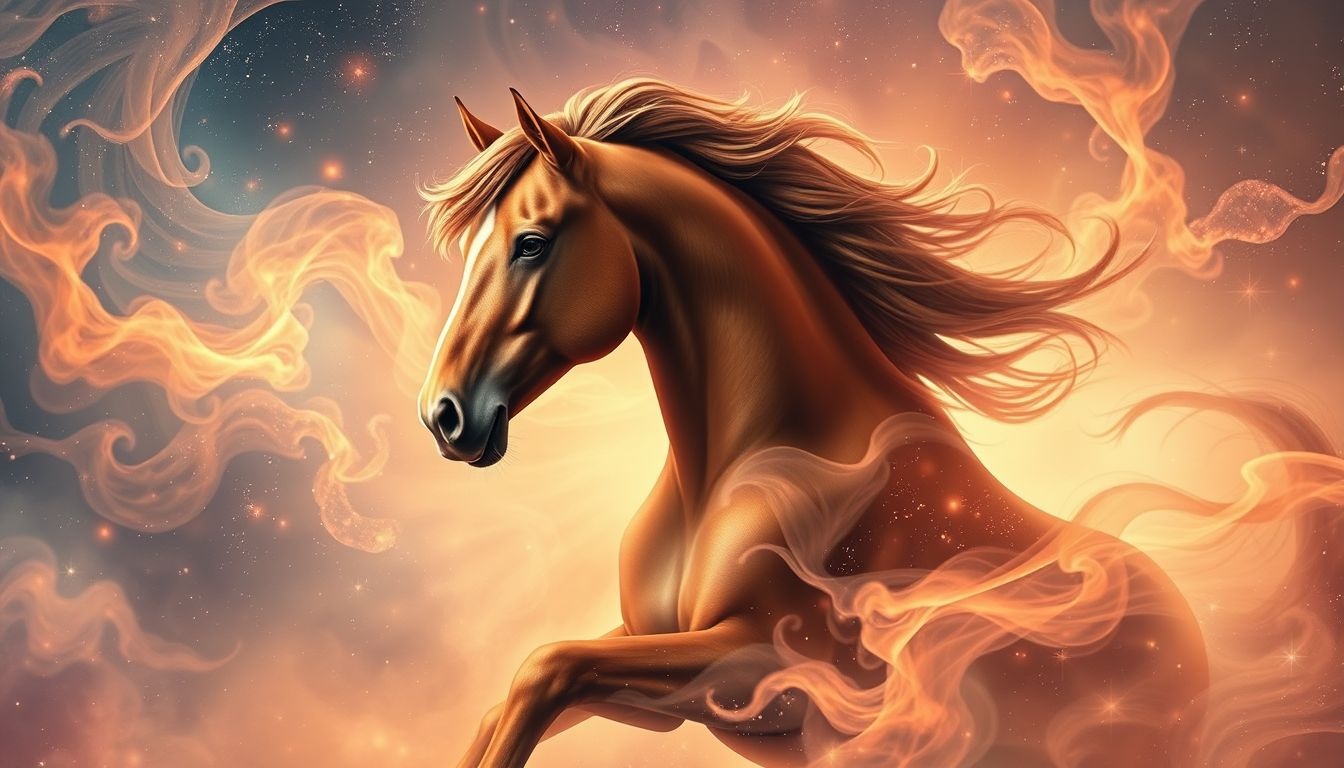 Le cheval brun symbolise la passion brûlante et le désir intense.
