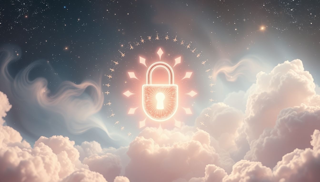 Le loquet symbolise la protection intérieure contre les dangers extérieurs.