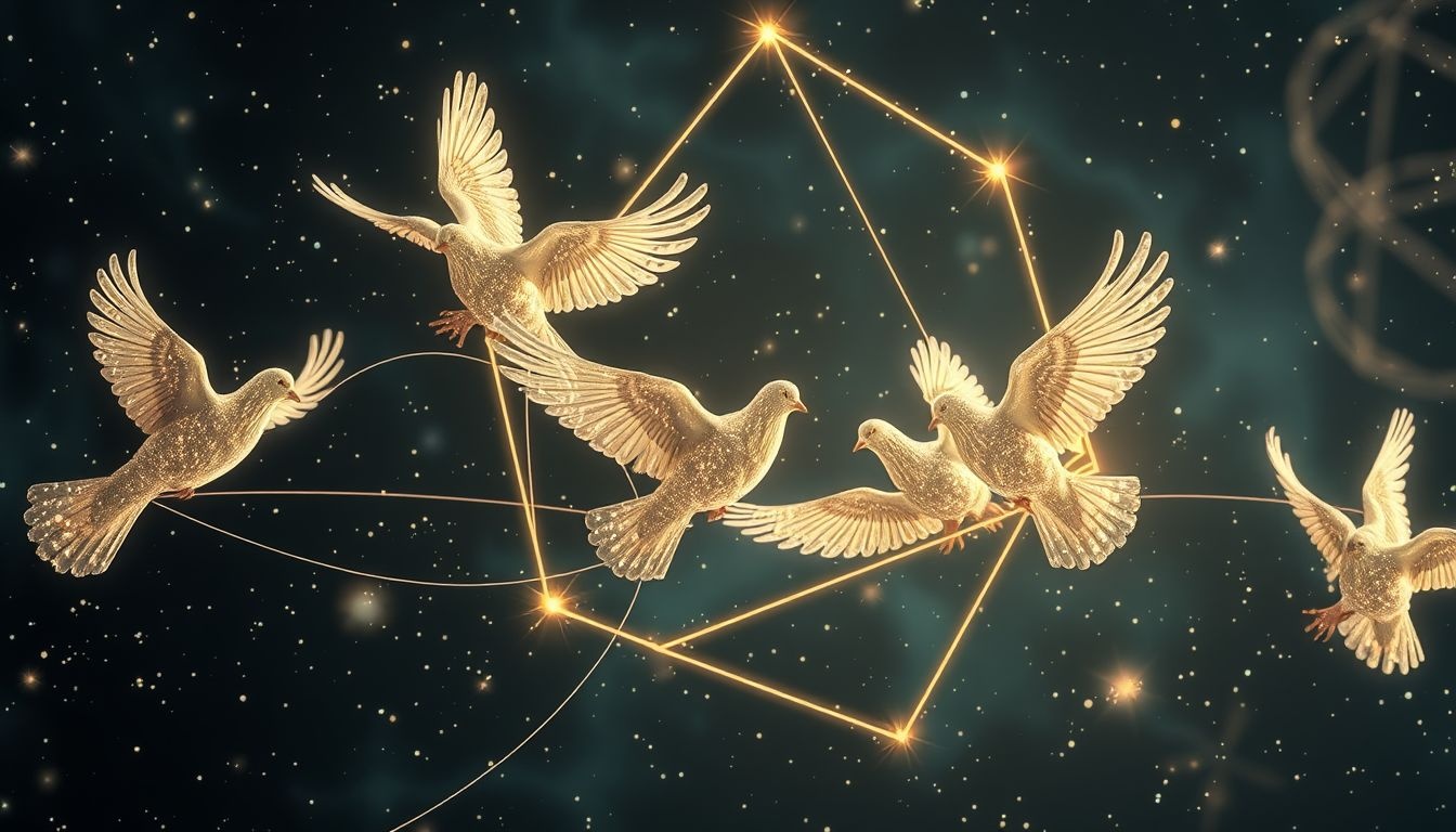 Le pigeon symbolise coopération et efficacité dans le travail quotidien.