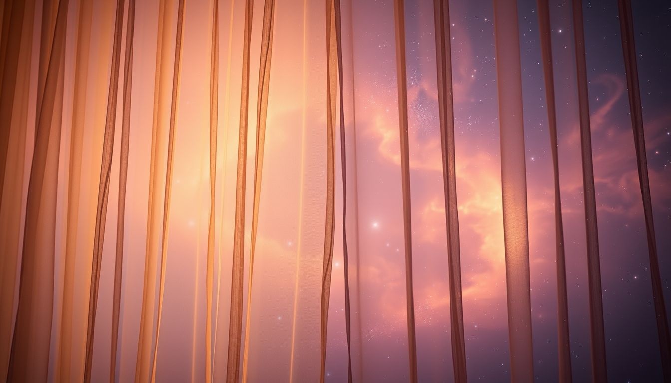 Le rideau de filet symbolise la frontière fragile entre deux réalités.