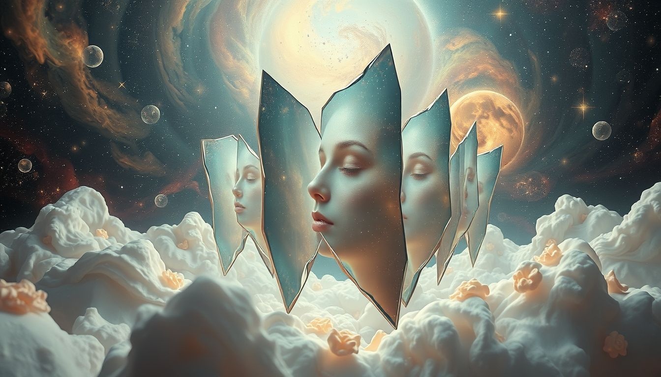 Le miroir révèle souvent nos illusions et tromperies intérieures profondes.