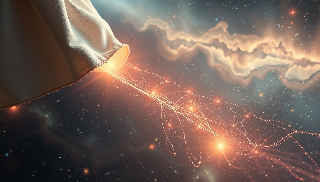 Un ourlet déchiré symbolise souvent des blessures émotionnelles profondes.