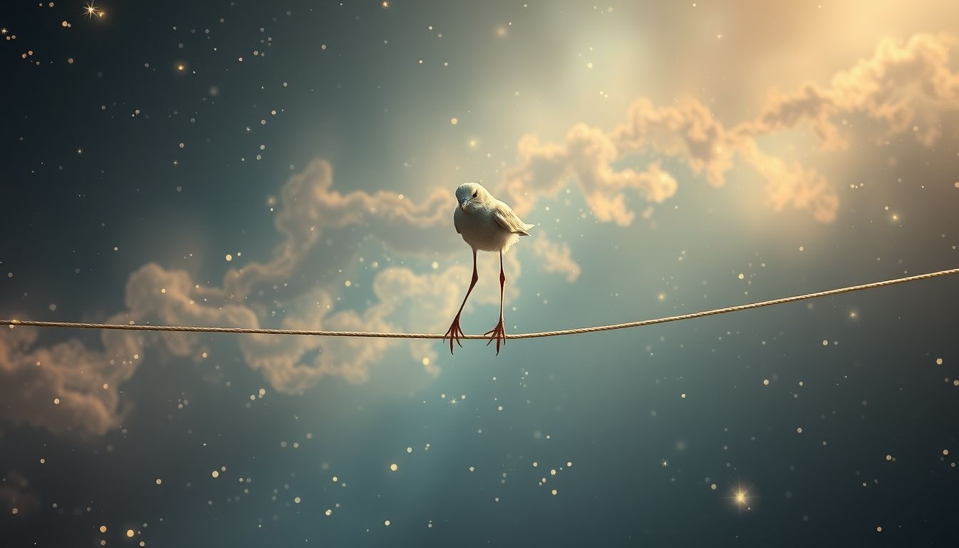 Les pattes d'oiseaux symbolisent souvent l'équilibre fragile de la vie.