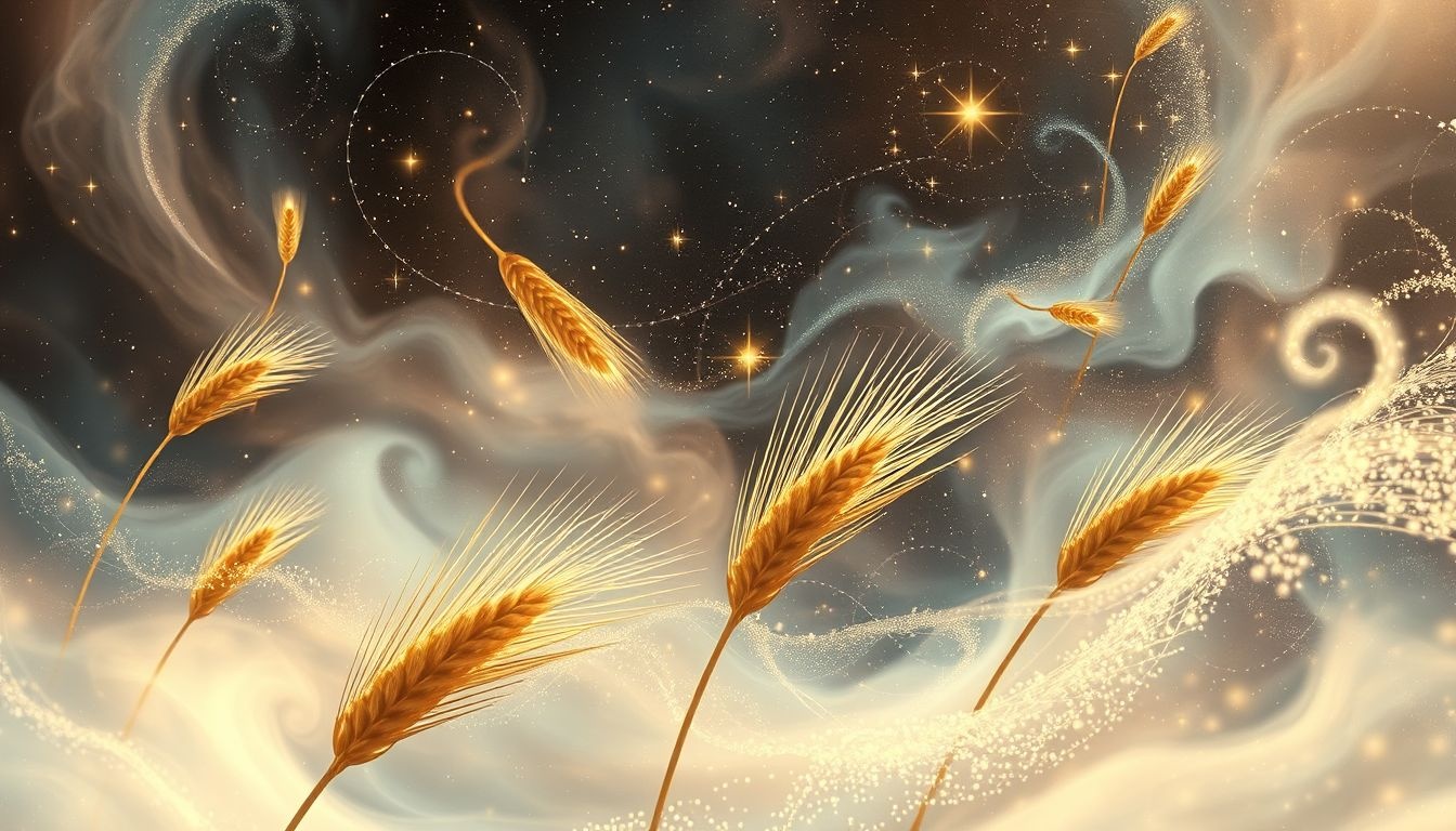 La gerbe de blé symbolise souvent l'abondance et la prospérité.