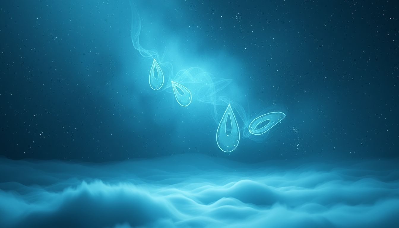 Le bleu négatif en rêve symbolise souvent tristesse profonde et isolement.