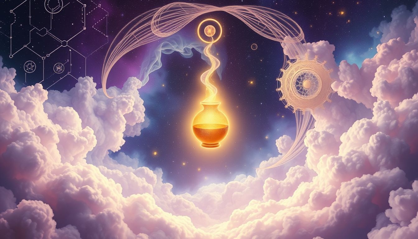 Rêver d'alchimie symbolise l'évolution spirituelle et la quête parfaite.