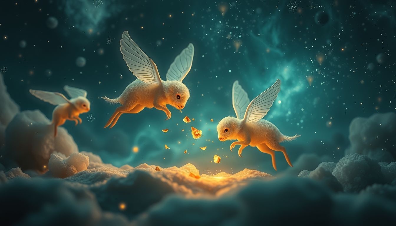 Rêver d'un animal volant la nourriture symbolise une vulnérabilité intérieure.
