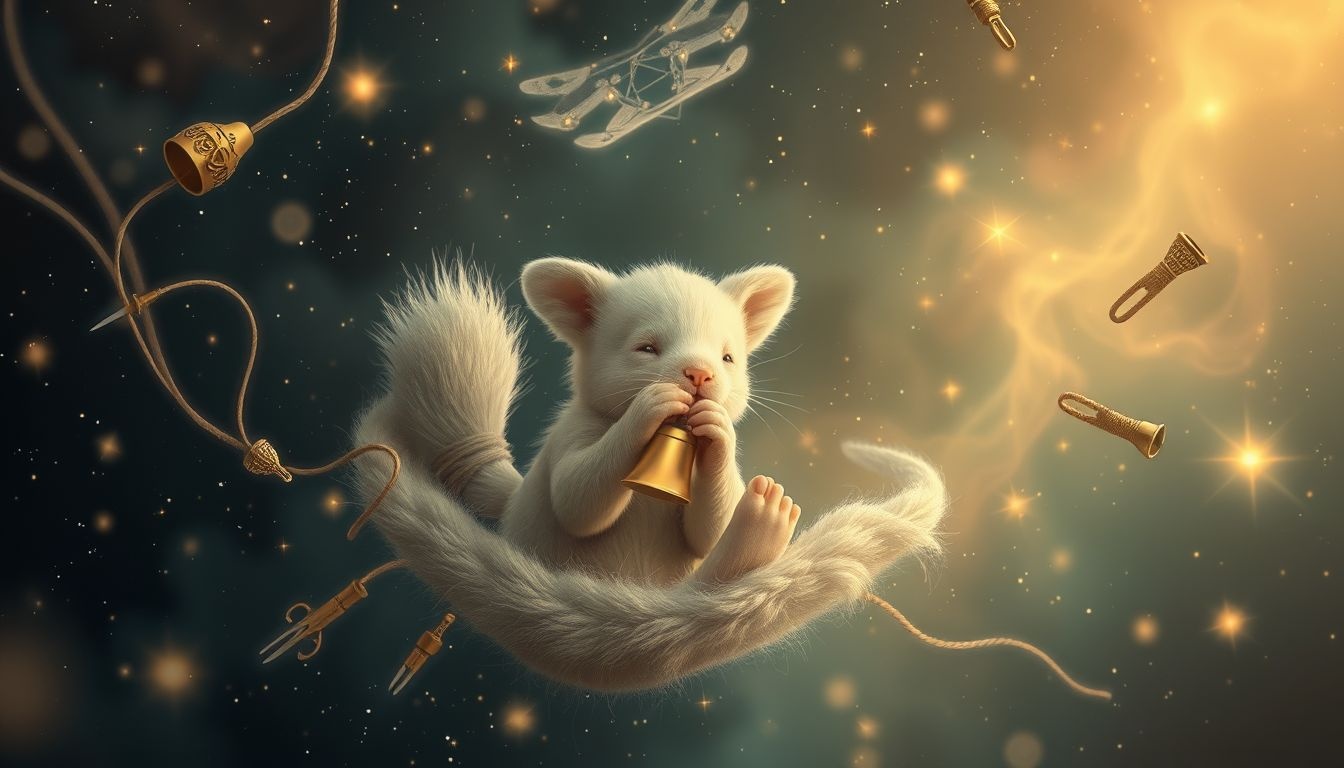 Rêver d'un animal avec un dé à coudre symbolise créativité et instinct.