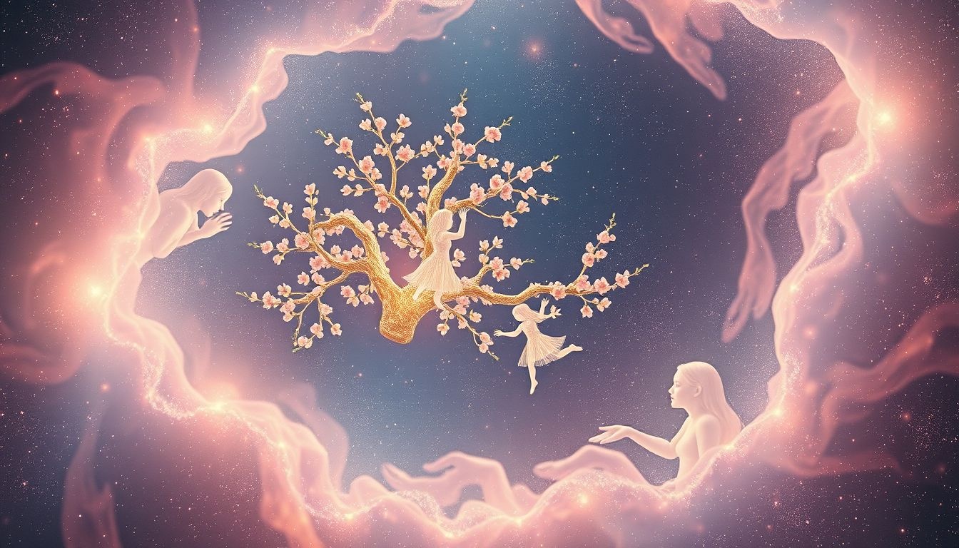 Rêver d'amandiers symbolise souvent réconfort et souvenirs apaisants.