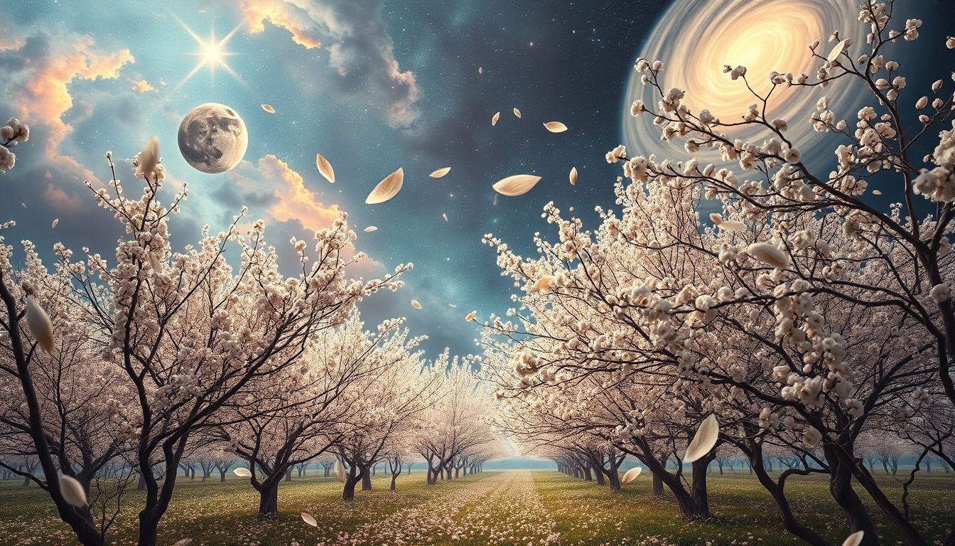 Rêver d'amandiers agités par le vent symbolise une transformation profonde.