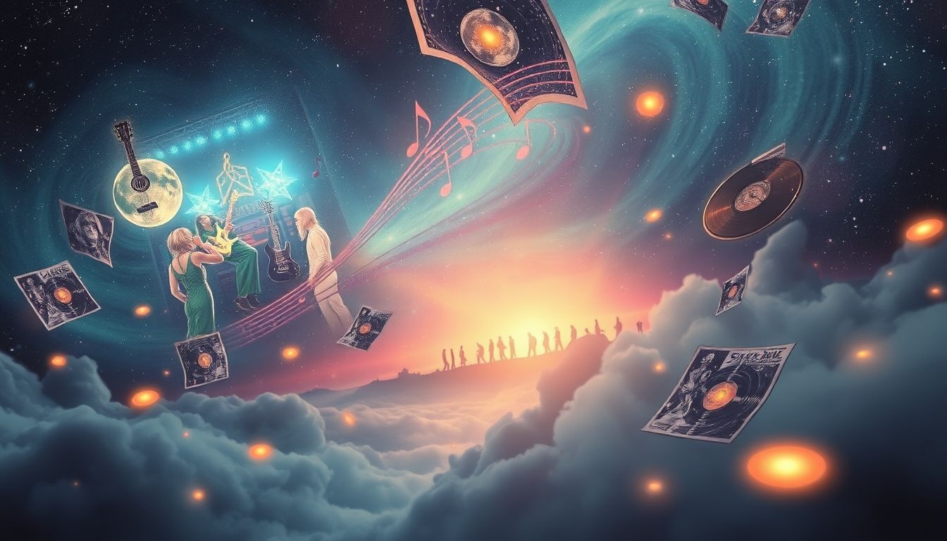 Rêver d’un concert de rock évoque souvent une nostalgie vibrante du passé.