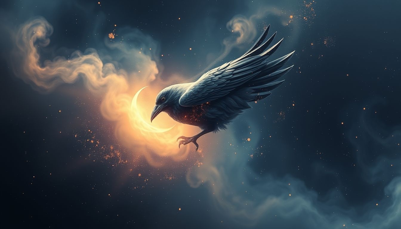 Rêver d’un corbeau mourant symbolise la fin d’un cycle.