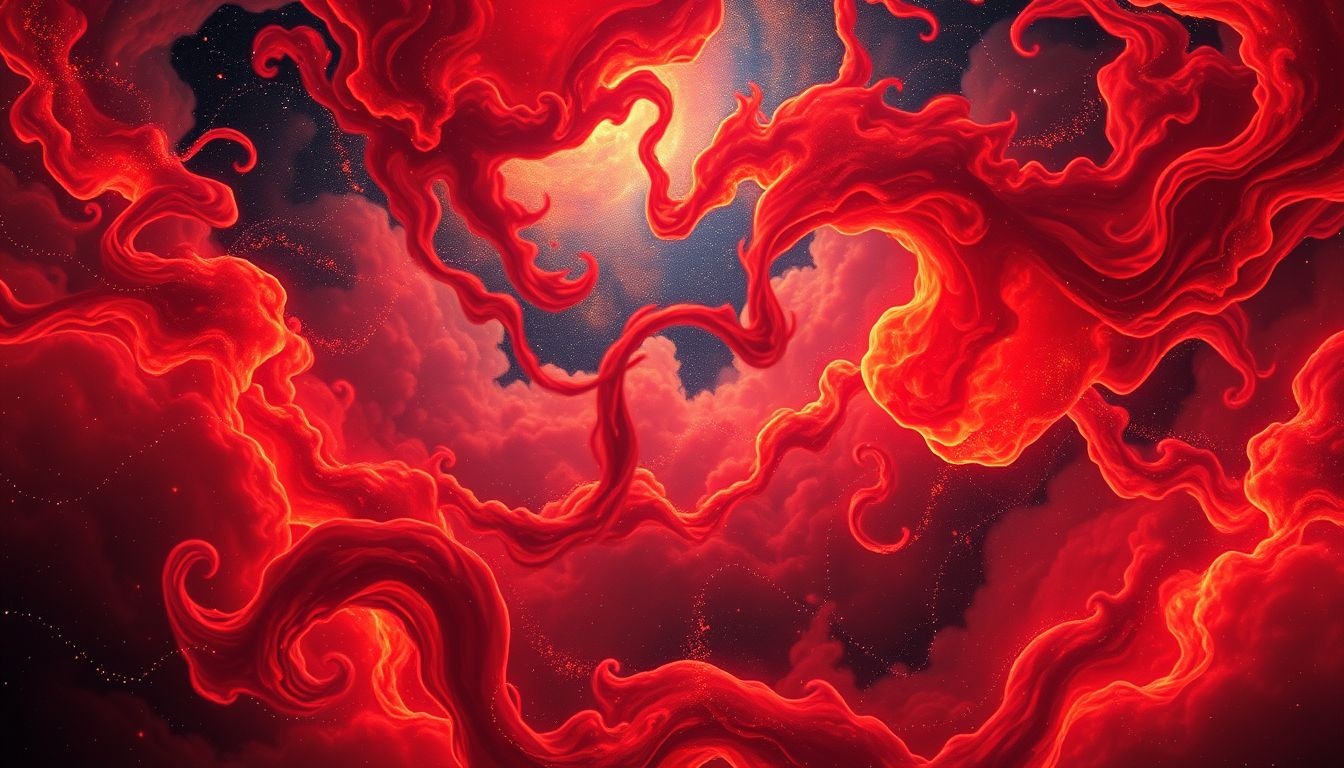 Rêver d’un édredon rouge symbolise passion, colère et énergie intense.