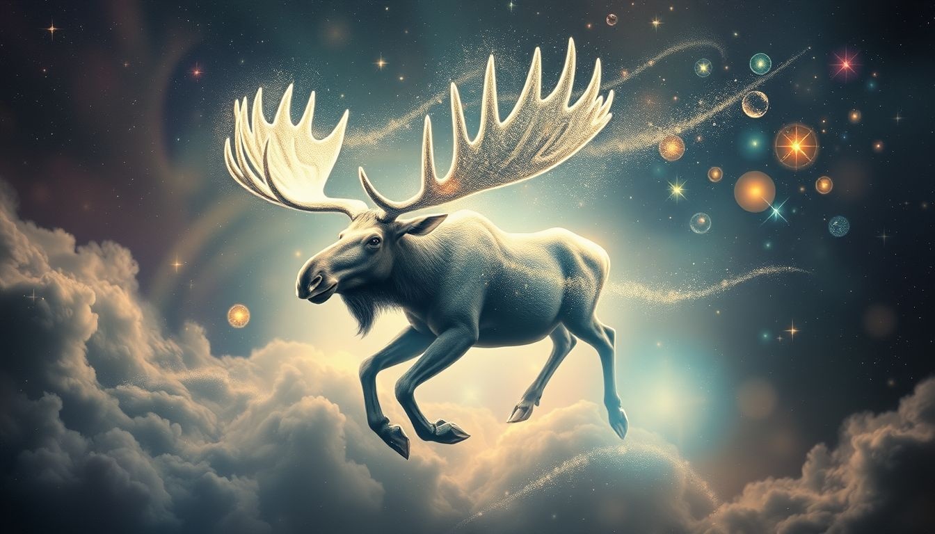 Rêver d'un élan symbolise souvent force et renouveau personnel.