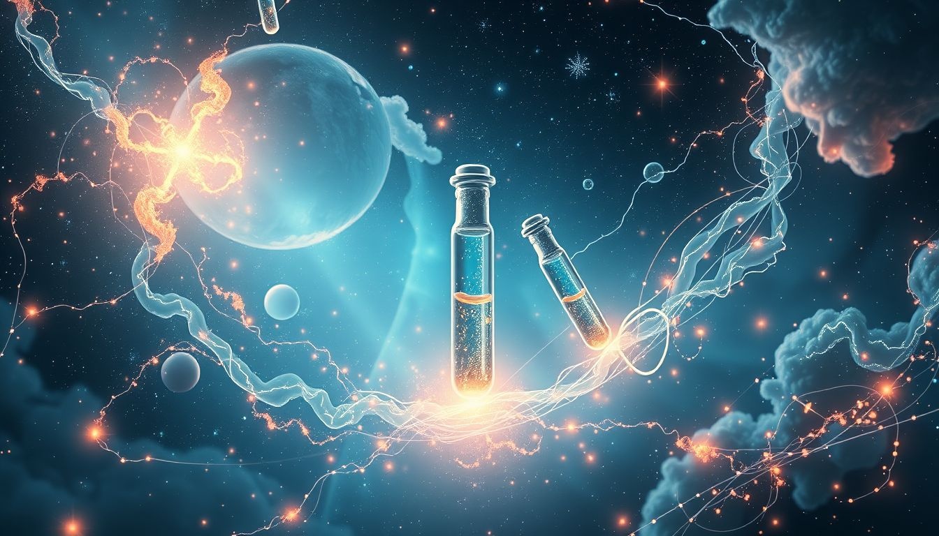 Dans un futur technologique, l'élixir incarne espoir et inquiétude.