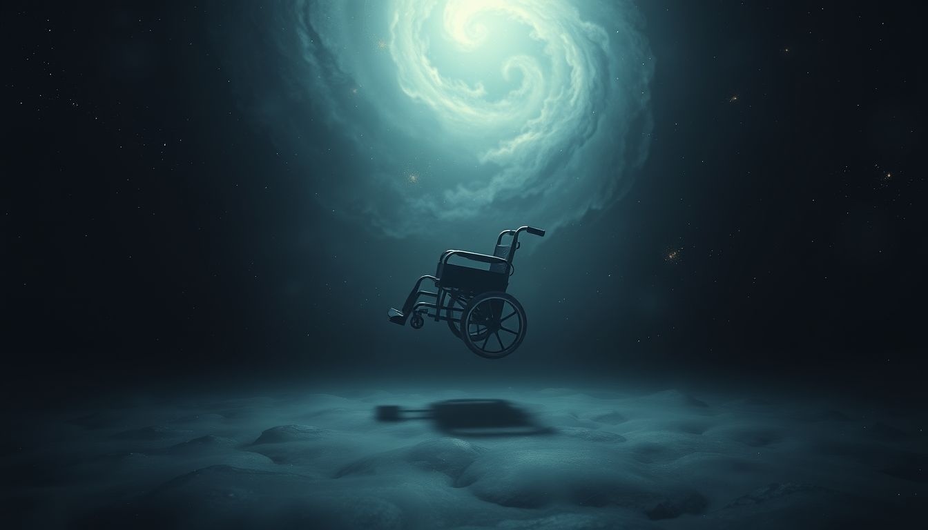 Rêver d'un fauteuil roulant dans le noir symbolise peur et vulnérabilité.