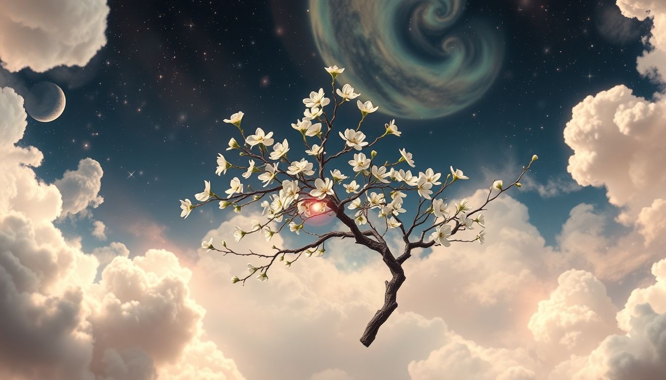 Rêver d’un nèflier en fleurs symbolise renouveau et abondance fertile.