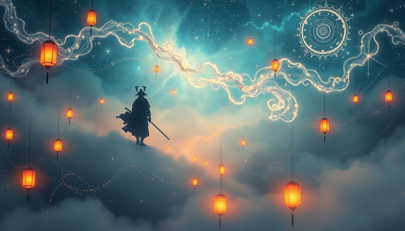 Rêver d’un samouraï voyageant symbolise une quête intérieure courageuse.