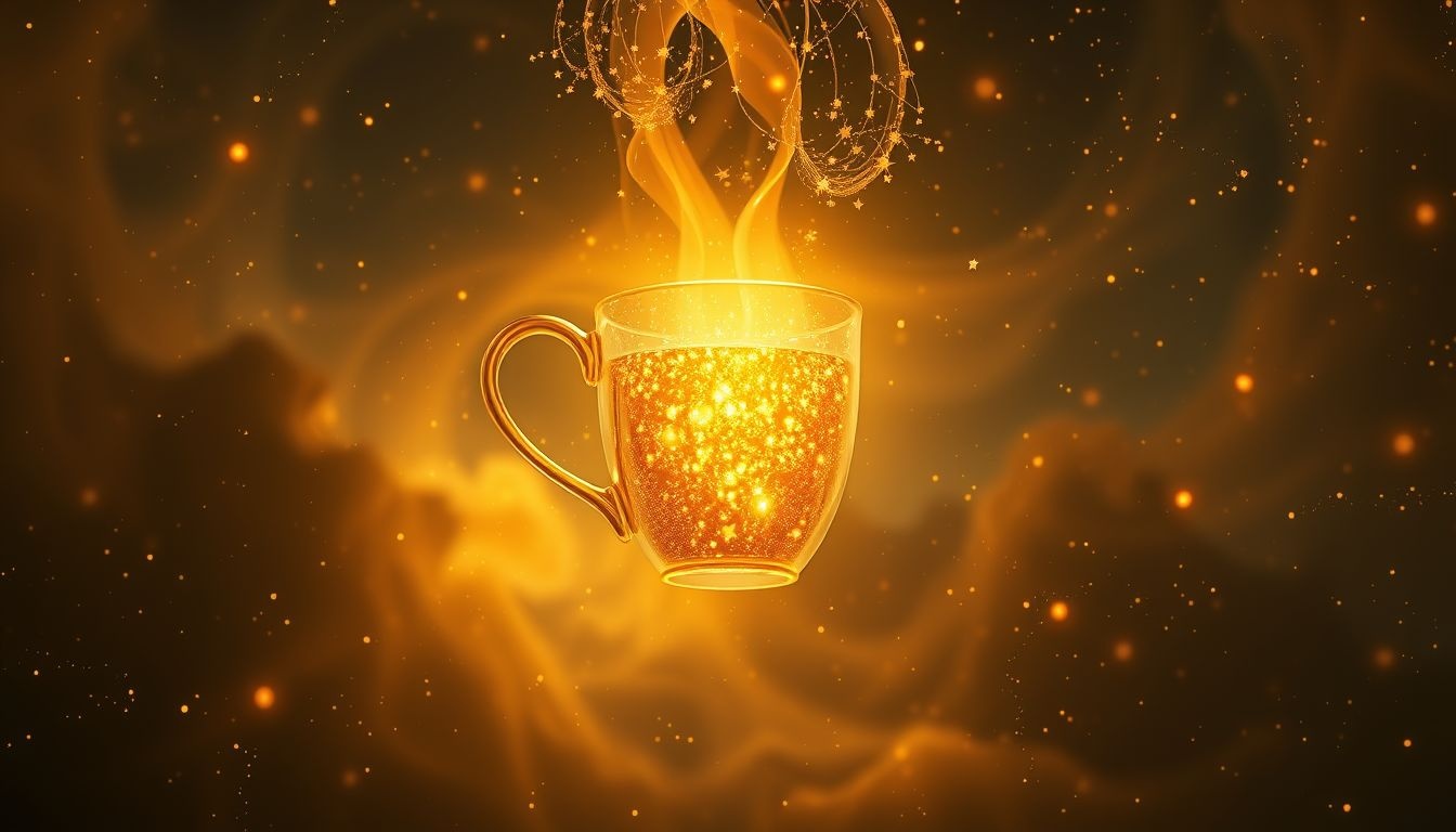 Rêver d’un service à café en or symbolise richesse intérieure et ambition.