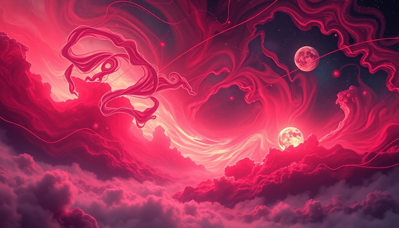 Rêver d’aurore boréale rouge symbolise passion ardente et renouveau vital.