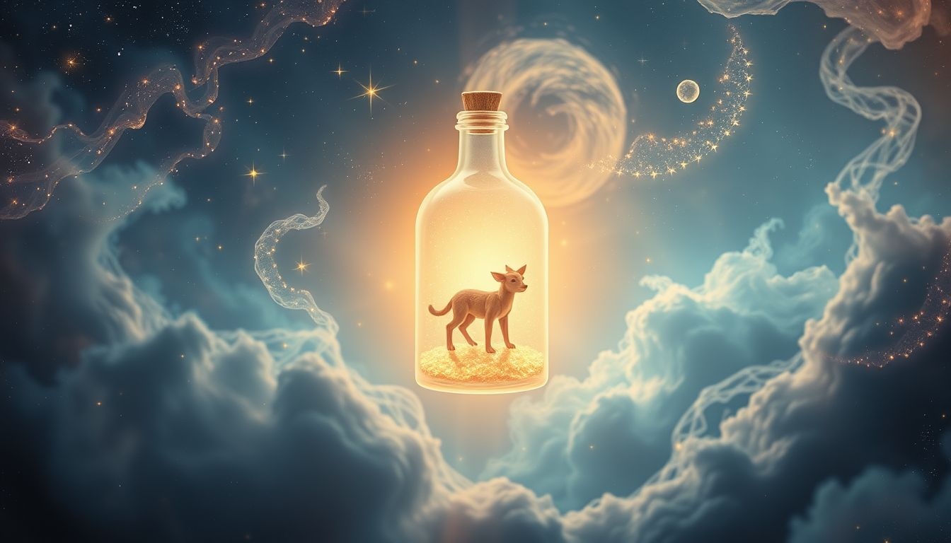 Rêver d'une bibine avec un animal symbolise un conflit intérieur caché.