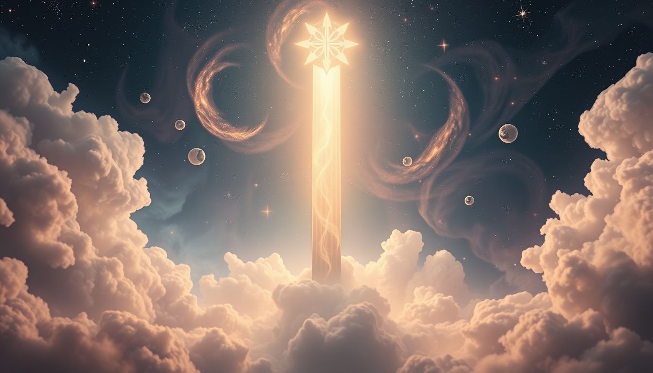 Rêver d’une colonne publicitaire religieuse symbolise un message spirituel profond.