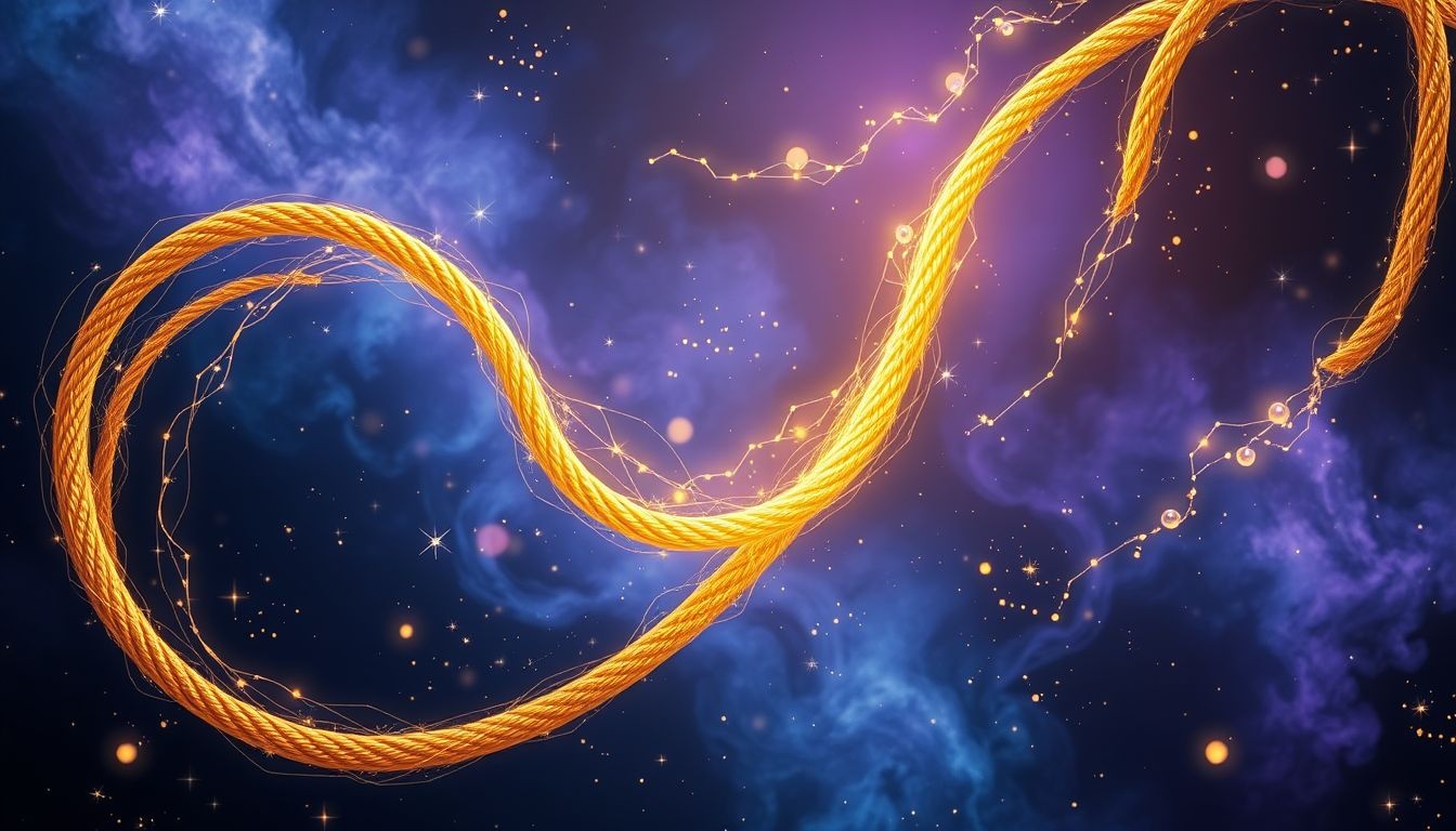 Rêver d'une corde dorée symbolise succès, richesse et éveil spirituel.