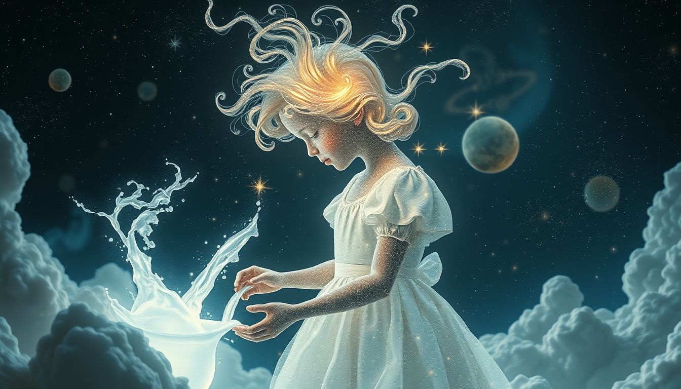 Rêver d'une laitière jeune symbolise souvent la pureté et l'abondance.