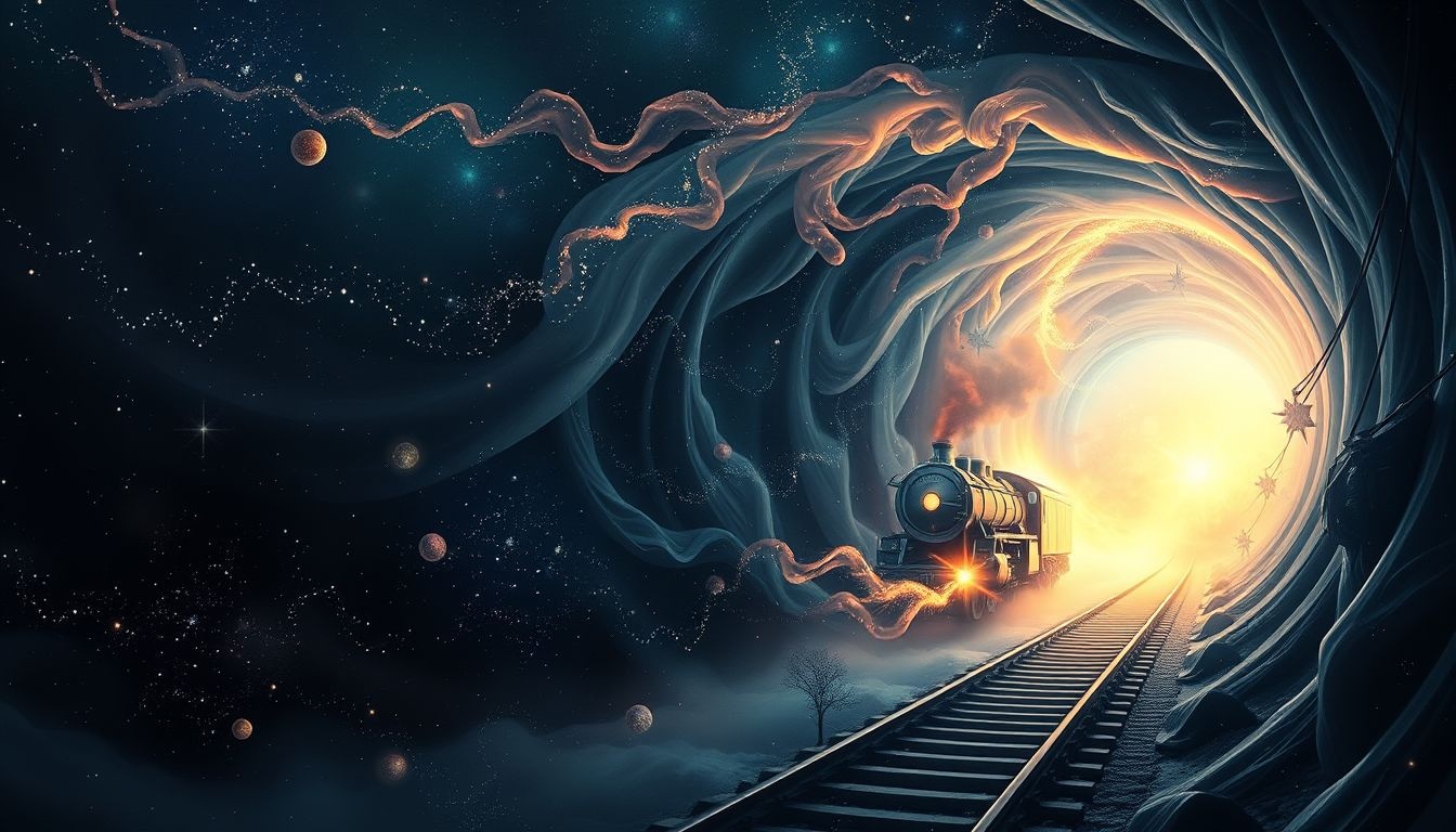 Rêver d'une locomotive en tunnel symbolise un voyage intérieur intense.